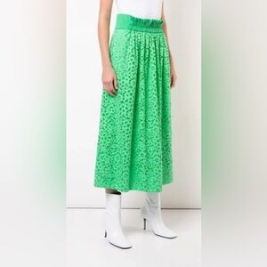 Tibi Kelly Green Lace Skirt